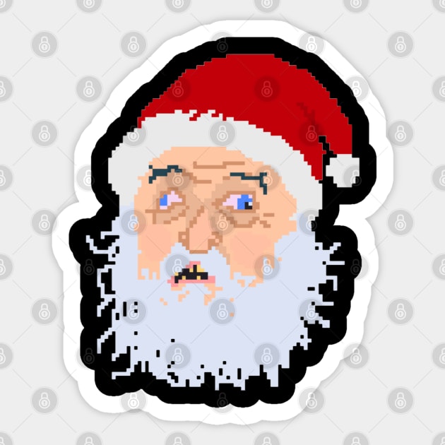 Drunk Santa Sticker by TommySniderArt